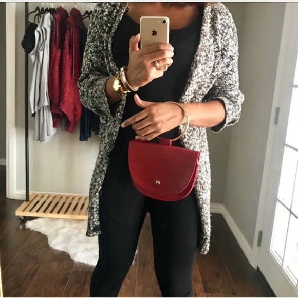 Vegan Leather Top Handle Crossbody Bag - Picture 5 of 7